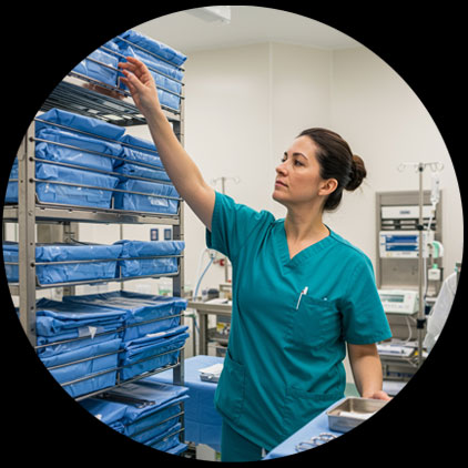 Trays are cooled and sent to surgery